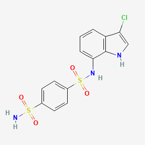 N-(3-Chloro-1H-indol-7-yl)benzene-1,4-disulfonamide chemical structure (CAS 165668-41-7)