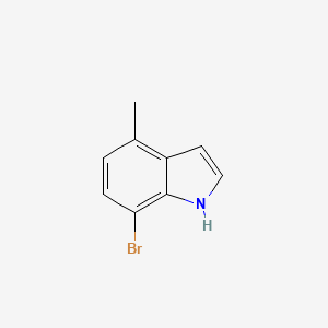 7-Bromo-4-methyl-1H-indole chemical structure (CAS 165669-07-8)