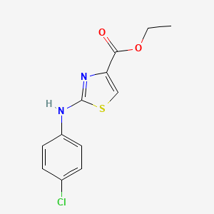 Ethyl 2-((4-chlorophenyl)amino)thiazole-4-carboxylate chemical structure (CAS 165682-93-9)
