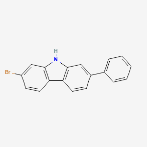 2-Bromo-7-phenyl-9H-carbazole chemical structure (CAS 1656983-56-0)