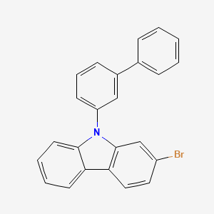 9-([1,1'-Biphenyl]-3-yl)-2-bromo-9H-carbazole chemical structure (CAS 1656983-68-4)