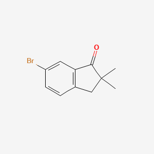 6-Bromo-2,2-dimethyl-2,3-dihydro-1H-inden-1-one chemical structure (CAS 165730-10-9)