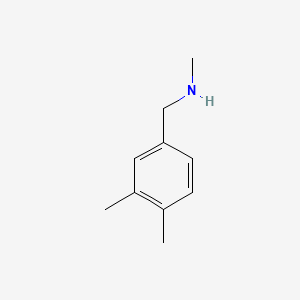 1-(3,4-Dimethylphenyl)-N-methylmethanamine chemical structure (CAS 165741-71-9)