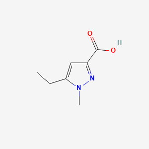5-Ethyl-1-methyl-1H-pyrazole-3-carboxylic acid chemical structure (CAS 165744-15-0)