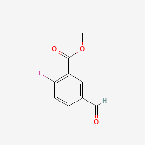 Methyl-2-Fluoro-5-formyl-benzoate chemical structure (CAS 165803-94-1)