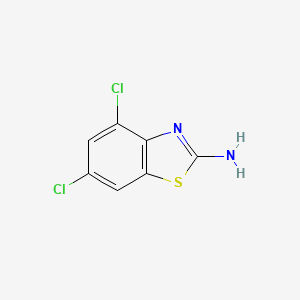 2-Amino-4,6-dichlorobenzothiazole chemical structure (CAS 16582-59-5)