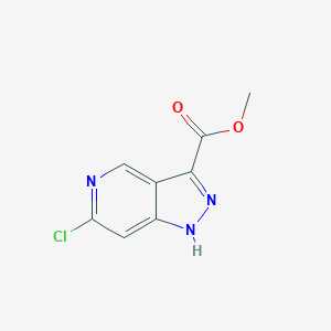 Methyl 6-chloro-1H-pyrazolo[4,3-c]pyridine-3-carboxylate chemical structure (CAS 1658461-71-2)