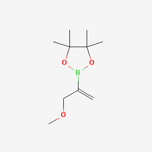 2-(3-Methoxyprop-1-en-2-yl)-4,4,5,5-tetramethyl-1,3,2-dioxaborolane chemical structure (CAS 165904-29-0)
