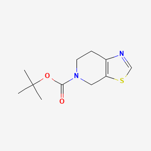 tert-Butyl 6,7-dihydrothiazolo[5,4-c]pyridine-5(4H)-carboxylate chemical structure (CAS 165948-24-3)
