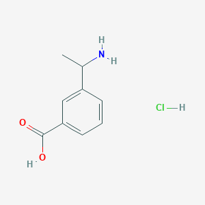 3-(1-Aminoethyl)benzoic acid hydrochloride chemical structure (CAS 165949-85-9)