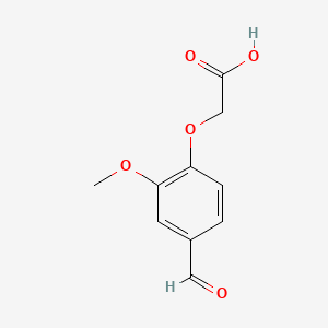 2-(4-Formyl-2-methoxyphenoxy)acetic acid chemical structure (CAS 1660-19-1)