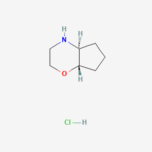 (4aS,7aS)-Octahydrocyclopenta[b][1,4]oxazine hydrochloride chemical structure (CAS 1660110-86-0)