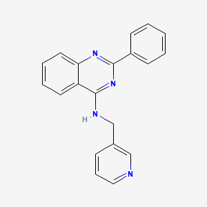 2-Phenyl-N-(pyridin-3-ylmethyl)quinazolin-4-amine chemical structure (CAS 166039-38-9)