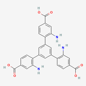 2,2''-Diamino-5'-(2-amino-4-carboxyphenyl)-[1,1':3',1''-terphenyl]-4,4''-dicarboxylic acid chemical structure (CAS 1660960-37-1)