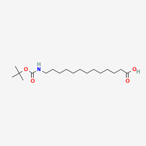 13-((tert-Butoxycarbonyl)amino)tridecanoic acid chemical structure (CAS 1661040-67-0)