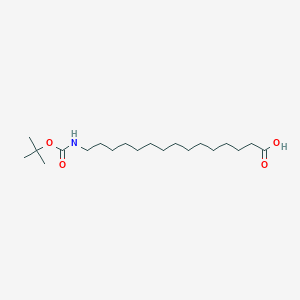 15-((tert-Butoxycarbonyl)amino)pentadecanoic acid chemical structure (CAS 1661040-68-1)