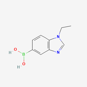 (1-Ethyl-1H-benzo[d]imidazol-5-yl)boronic acid chemical structure (CAS 1661043-48-6)