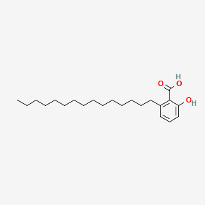 2-Hydroxy-6-pentadecylbenzoic acid chemical structure (CAS 16611-84-0)