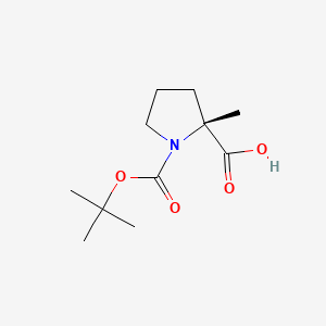(R)-1-(tert-Butoxycarbonyl)-2-methylpyrrolidine-2-carboxylic acid chemical structure (CAS 166170-15-6)