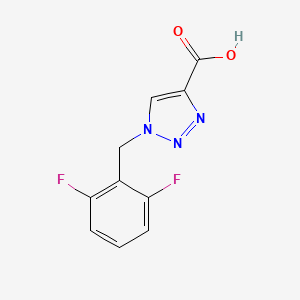 1-(2,6-Difluorobenzyl)-1H-1,2,3-triazole-4-carboxylic acid chemical structure (CAS 166196-11-8)