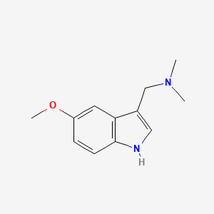 1-(5-Methoxy-1H-indol-3-yl)-N,N-dimethylmethanamine chemical structure (CAS 16620-52-3)