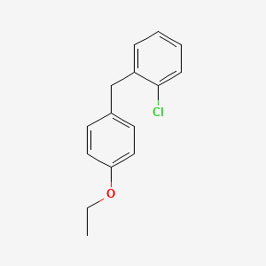 1-Chloro-2-(4-ethoxybenzyl)benzene chemical structure (CAS 1662702-90-0)