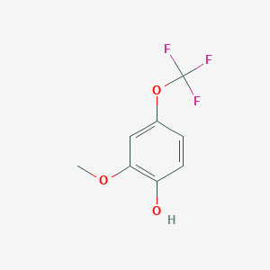 2-Methoxy-4-(trifluoromethoxy)phenol chemical structure (CAS 166312-49-8)