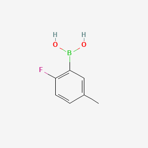 2-Fluoro-5-methylbenzeneboronic acid chemical structure (CAS 166328-16-1)