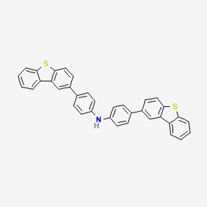 Bis(4-(dibenzo[b,d]thiophen-2-yl)phenyl)amine chemical structure (CAS 1663462-73-4)