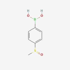 (4-(Methylsulfinyl)phenyl)boronic acid chemical structure (CAS 166386-48-7)