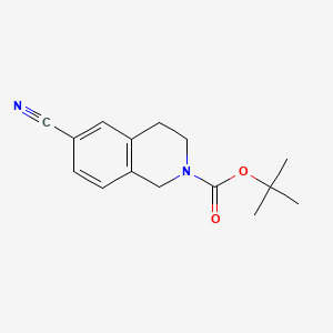 tert-Butyl 6-cyano-3,4-dihydroisoquinoline-2(1H)-carboxylate chemical structure (CAS 166398-33-0)