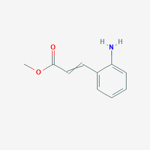 Methyl 3-(2-aminophenyl)acrylate chemical structure (CAS 1664-62-6)