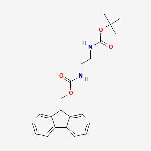 (9H-Fluoren-9-yl)methyl tert-butyl ethane-1,2-diyldicarbamate chemical structure (CAS 166410-28-2)
