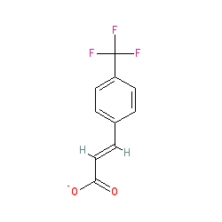 (E)-4-(Trifluoromethyl)cinnamic acid chemical structure (CAS 16642-92-5)