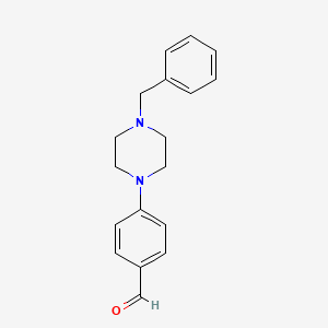 4-(4-Benzylpiperazin-1-yl)benzaldehyde chemical structure (CAS 166438-88-6)