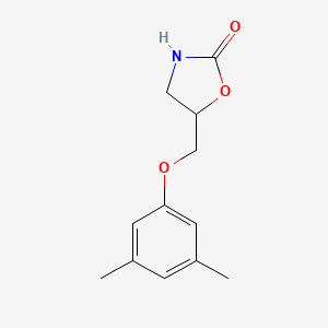 5-((3,5-Dimethylphenoxy)methyl)oxazolidin-2-one chemical structure (CAS 1665-48-1)