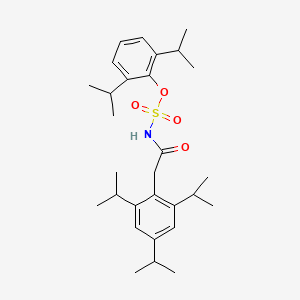 2,6-Diisopropylphenyl (2-(2,4,6-triisopropylphenyl)acetyl)sulfamate chemical structure (CAS 166518-60-1)