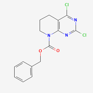 Benzyl 2,4-dichloro-6,7-dihydropyrido[2,3-d]pyrimidine-8(5H)-carboxylate chemical structure (CAS 1665288-67-4)