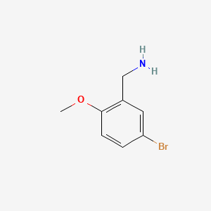 (5-Bromo-2-methoxyphenyl)methanamine chemical structure (CAS 166530-78-5)