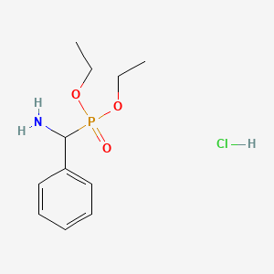 Diethyl (amino(phenyl)methyl)phosphonate hydrochloride chemical structure (CAS 16656-50-1)