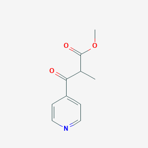 Methyl 2-methyl-3-oxo-3-(pyridin-4-yl)propanoate chemical structure (CAS 16658-70-1)
