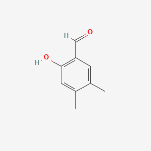2-Hydroxy-4,5-dimethylbenzaldehyde chemical structure (CAS 1666-03-1)