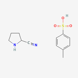 Pyrrolidine-2-carbonitrile 4-methylbenzenesulfonate chemical structure (CAS 1666113-04-7)