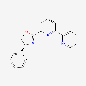 (R)-2-([2,2'-Bipyridin]-6-yl)-4-phenyl-4,5-dihydrooxazole chemical structure (CAS 1666123-70-1)