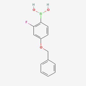 (4-(Benzyloxy)-2-fluorophenyl)boronic acid chemical structure (CAS 166744-78-1)