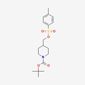 tert-Butyl 4-((tosyloxy)methyl)piperidine-1-carboxylate chemical structure (CAS 166815-96-9)