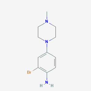 2-Bromo-4-(4-methylpiperazin-1-yl)aniline chemical structure (CAS 166818-86-6)