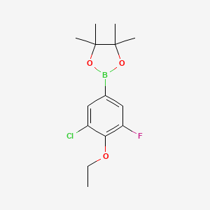2-(3-Chloro-4-ethoxy-5-fluorophenyl)-4,4,5,5-tetramethyl-1,3,2-dioxaborolane chemical structure (CAS 1668474-08-5)