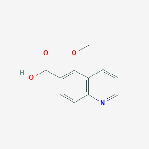 5-Methoxyquinoline-6-carboxylic acid chemical structure (CAS 1668585-08-7)