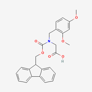 Fmoc-(Dmb)Gly-OH chemical structure (CAS 166881-42-1)